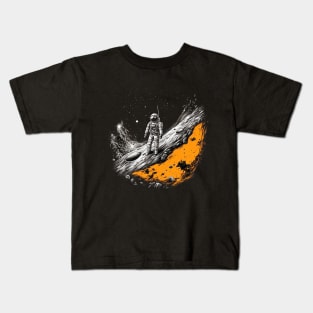 Celestial Voyager: Moon Landing Commemoration Kids T-Shirt